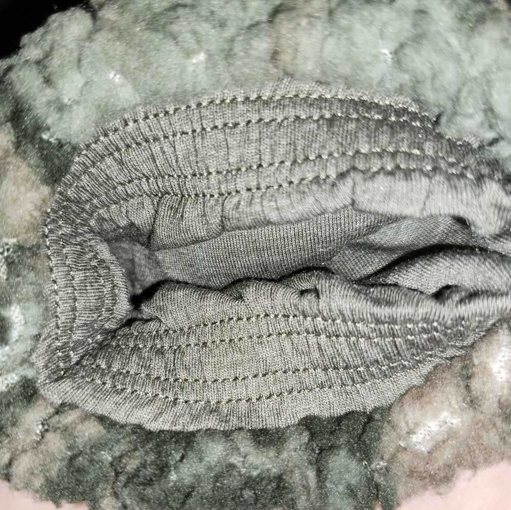 NWT Prana Polar Escape Reversable Sherpa Sweatshirt Kale Wildflower Olive Large - Picture 4 of 9